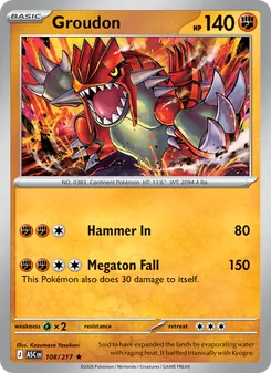 Groudon, Ascended Heroes No. 108 Holo