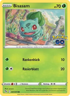 Bisasam, Pokémon GO No. 001 Normal