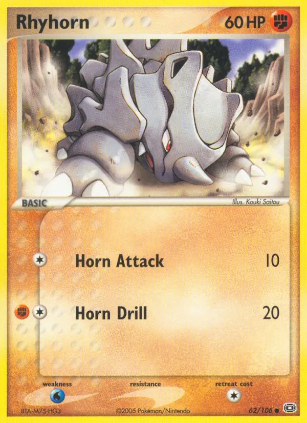 Rhyhorn, Emerald No. 62