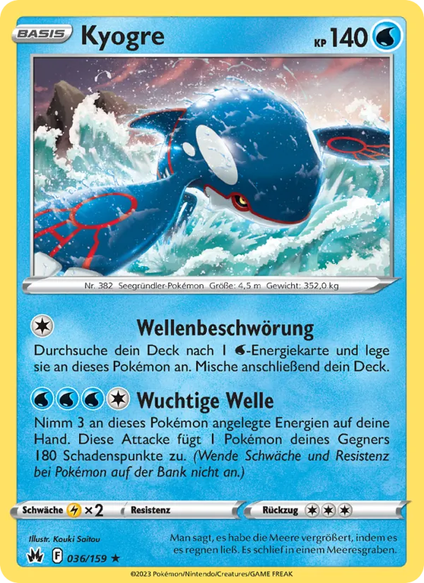 Kyogre, Zenit der Könige Nº 036