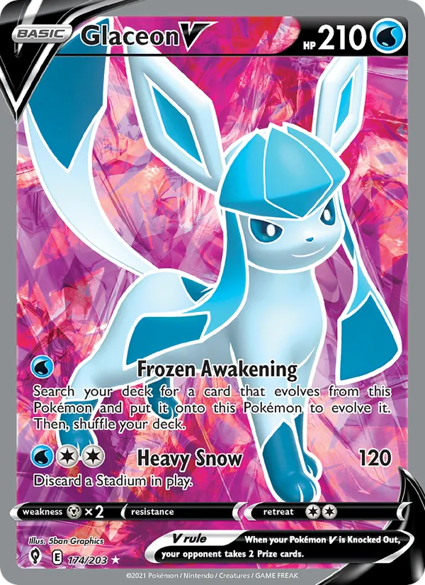 Glaceon V, Evolving Skies Nº 174