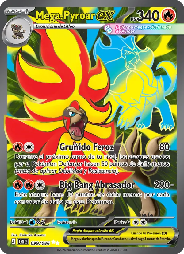 Mega-Pyroar ex, Caos Creciente No. 099