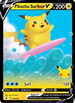 Pikachu Surfeur V, Célébrations No. 8 Holo