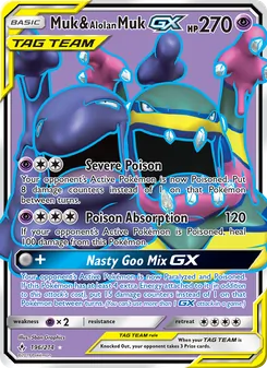 Muk & Alolan Muk GX, Unbroken Bonds Nº 196 Normal