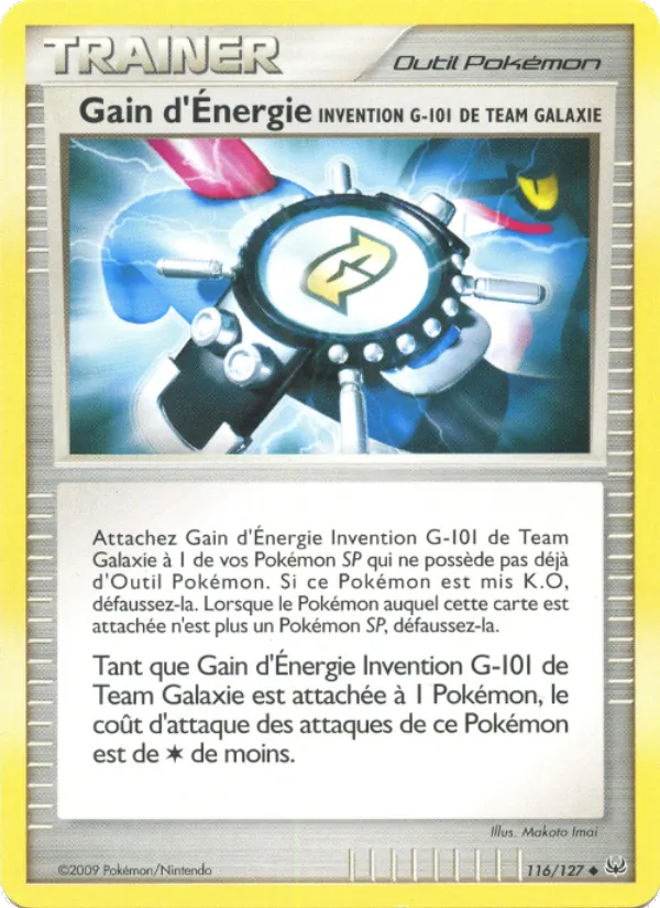 Gain d'Énergie Invention G-101 de Team Galaxie, Platine Nº 116
