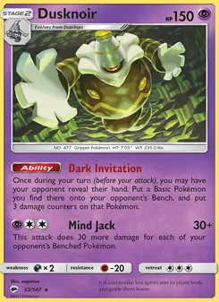 Dusknoir, Burning Shadows No. 53 Holo