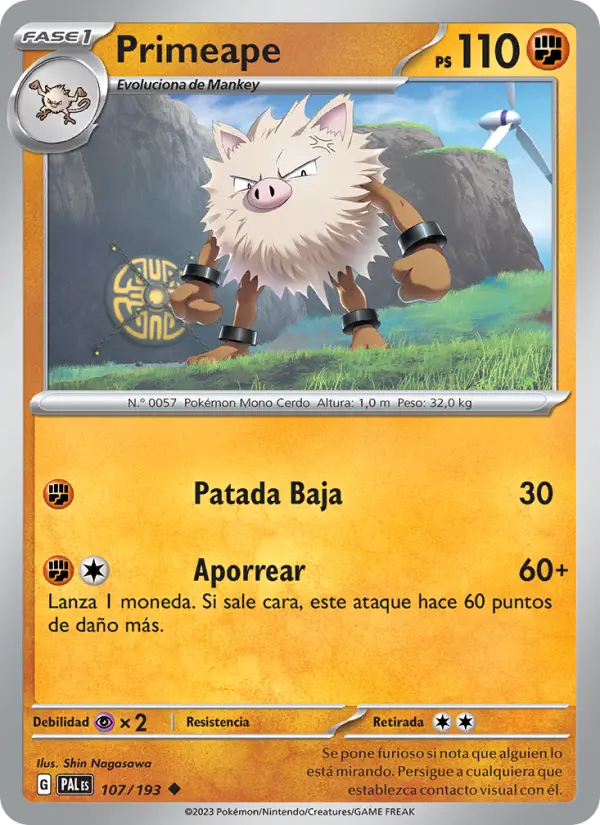 Primeape, Evoluciones en Paldea No. 107