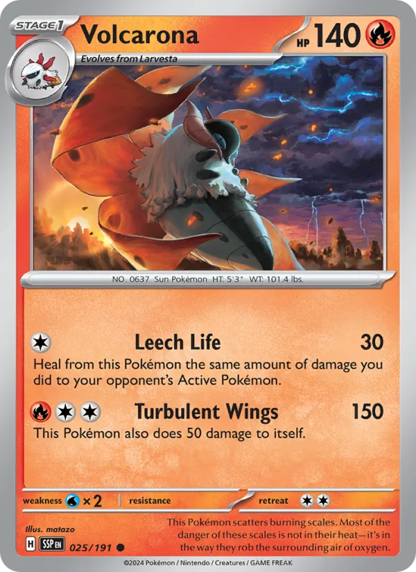 Volcarona, Surging Sparks No. 025