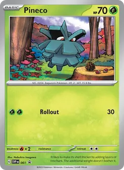 Pineco, SVP Black Star Promos Nº 061 Holo