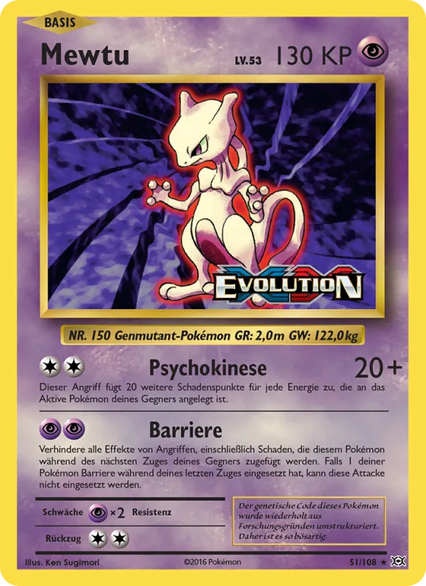 Mewtu, Evolution No. 51