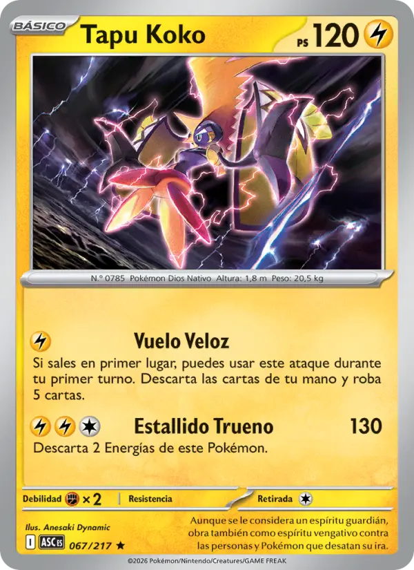 Tapu Koko, Héroes Ascendentes Nº 067