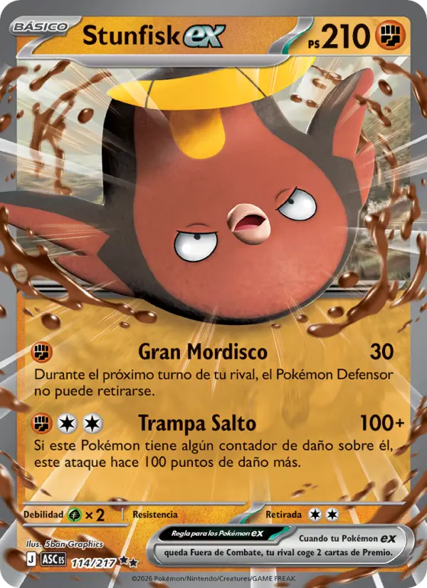 Stunfisk ex, Héroes Ascendentes Nº 114