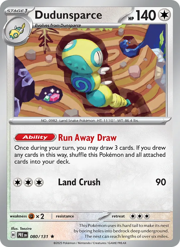 Dudunsparce, Prismatic Evolutions Nº 080