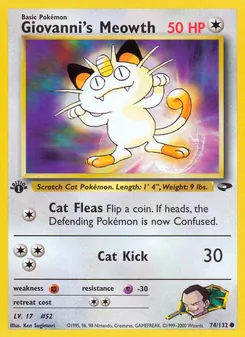 Giovanni's Meowth, Gym Challenge Nº 74 Normal