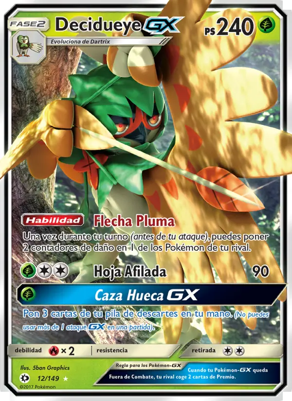 Decidueye GX, Sol y Luna No. 12