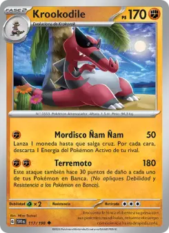 Krookodile, Escarlata y Púrpura No. 117 Normal
