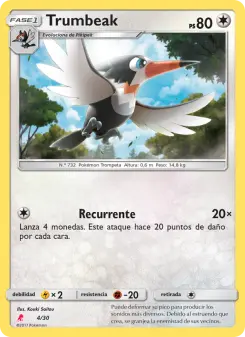 Trumbeak, Kit de Entrenador Sol y Luna (Lycanroc) No. 4 Normal