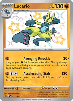 Lucario, Paldean Fates Nº 174 Holo