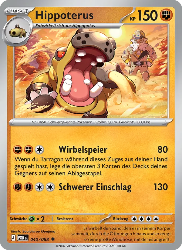 Hippoterus, Optimale Ordnung No. 040