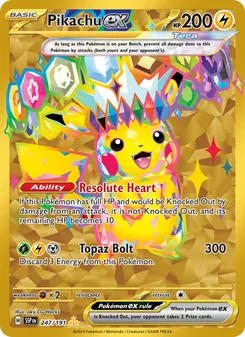 Pikachu ex, Surging Sparks No. 247 Holo