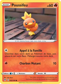 Poussifeu, Ténèbres Embrasées Nº 22 Normal