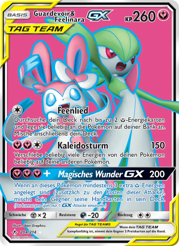 Guardevoir & Feelinara GX, Kräfte im Einklang No. 204