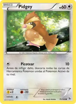 Pidgey, Destellos de Fuego No. 75 Normal