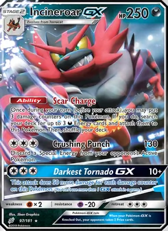 Incineroar GX, Team Up No. 97 Normal