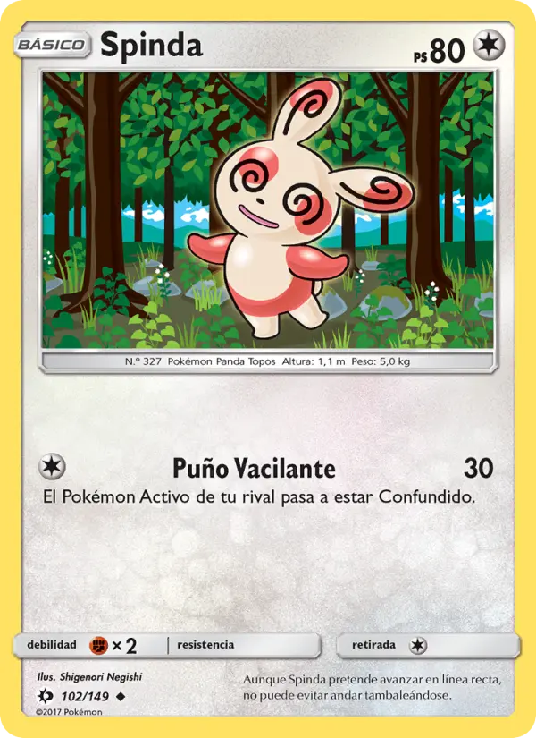 Spinda, Sol y Luna No. 102
