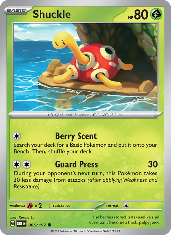 Shuckle, Obsidian Flames No. 005