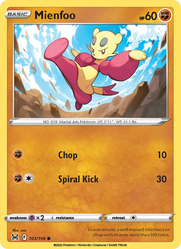 Mienfoo, Lost Origin No. 103