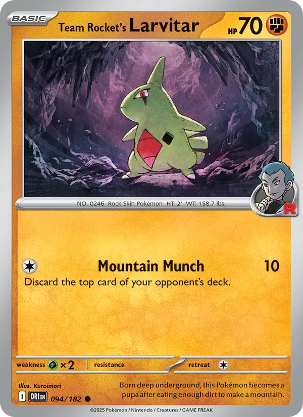 Team Rocket's Larvitar, Destined Rivals No. 094