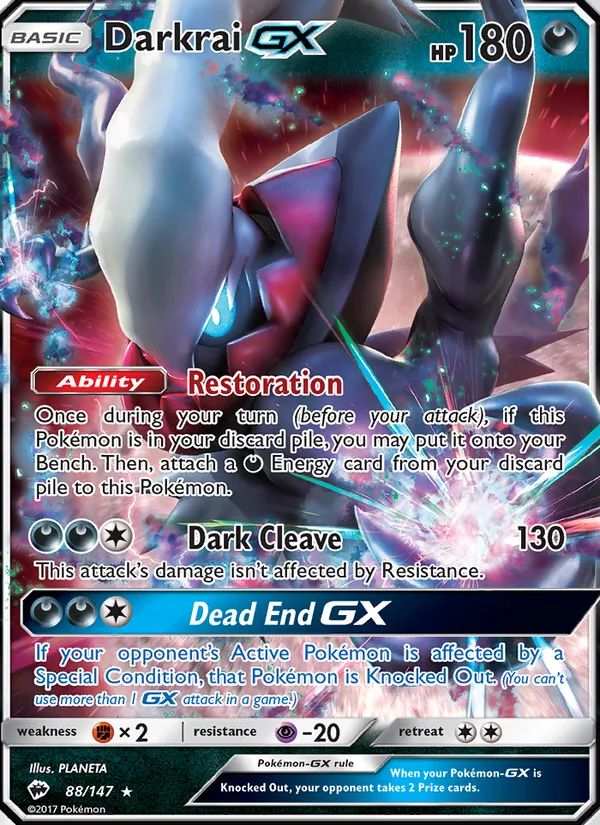 Darkrai GX, Burning Shadows Nº 88