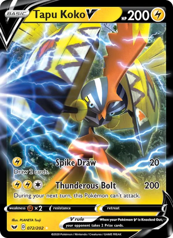 Tapu Koko V, Sword & Shield No. 72