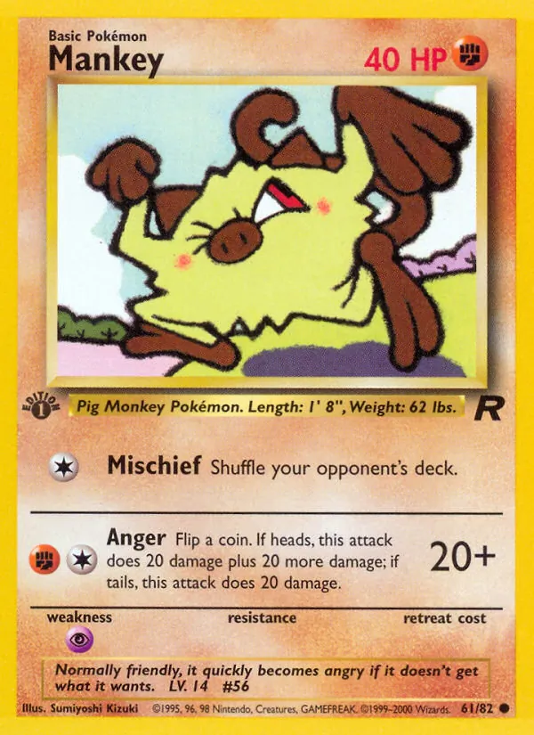 Mankey, Team Rocket Nº 61