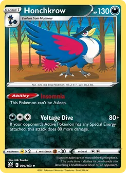 Honchkrow, Battle Styles No. 94 Normal
