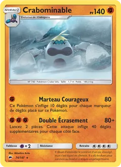 Crabominable, Ombres Ardentes No. 74 Normal