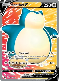Snorlax V, Sword & Shield Nº 197 Holo