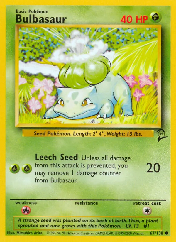 Bulbasaur, Base Set 2 No. 67