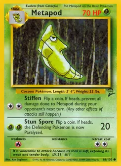 Metapod, Base Set 2 No. 81 Normal
