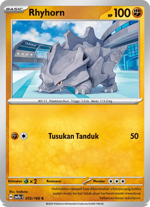 Rhyhorn, Bimbingan Rasi Nº 072