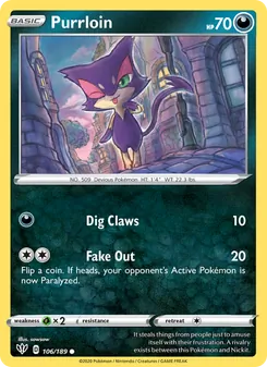 Purrloin, Darkness Ablaze No. 106 Normal