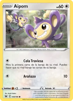Aipom, Origen Perdido Nº 144 Normal