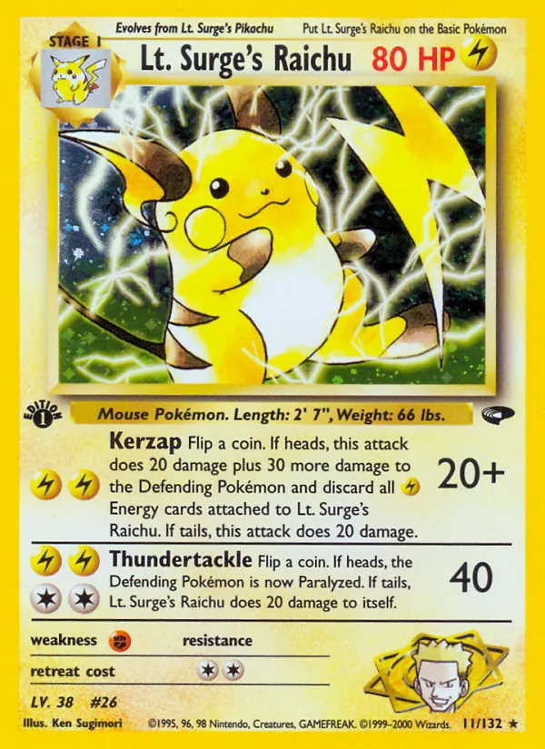 Lt. Surge's Raichu, Gym Challenge No. 11