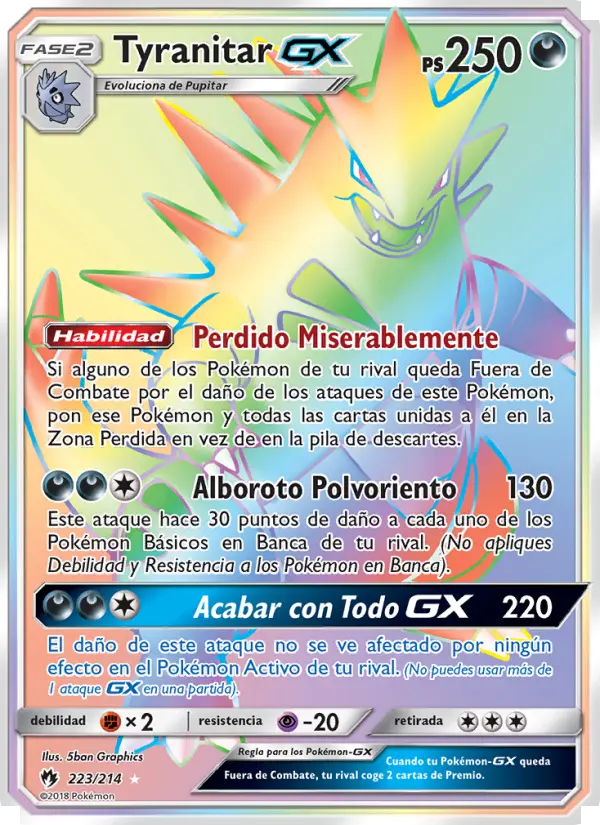 Tyranitar GX, Truenos Perdidos No. 223