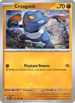 Croagunk, Evoluciones en Paldea Nº 114 Normal