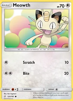 Meowth, Team Up No. 125 Normal