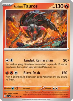 Paldean Tauros, Hantaman Triplet No. 011 Normal