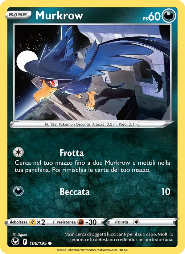 Murkrow, Tempesta Argentata No. 106