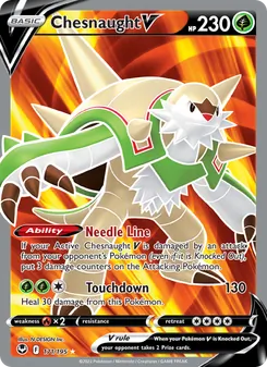 Chesnaught V, Silver Tempest Nº 171 Holo